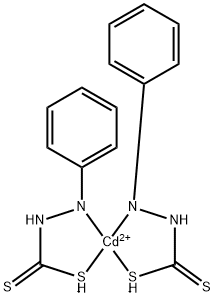 Cadmium, bis(2-phenylhydrazinecarbodithioato-N2,S)-, (T-4)- Structural