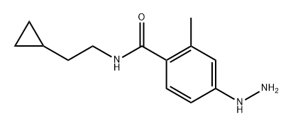 N-(2-Cyclopropylethyl)-4-hydrazinyl-2-methylbenzamide Structural
