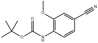 tert-Butyl (4-cyano-2-methoxyphenyl)carbamate Structural