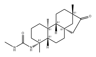 Urea, N-methyl-N'-[(4α,8β,12β)-13-methyl-16-oxo-17,19-dinorkauran-4-yl]- Structural