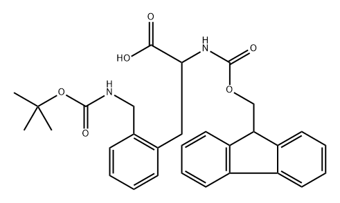 Fmoc-D/L-2-aminomethyl-Phe(Boc) Structural