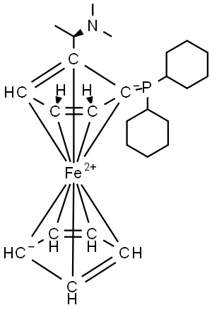 Ferrocene, 1-(dicyclohexylphosphino)-2-[1-(dimethylamino)ethyl]-, [S-(R*,S*)]- (9CI) Structural
