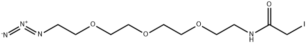 Iodoacetamide-PEG3-azide Structural
