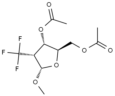 Methyl-2-deoxy-2-(trifluoromethyl)-α-D-ribofuranoside-diacetate Structural