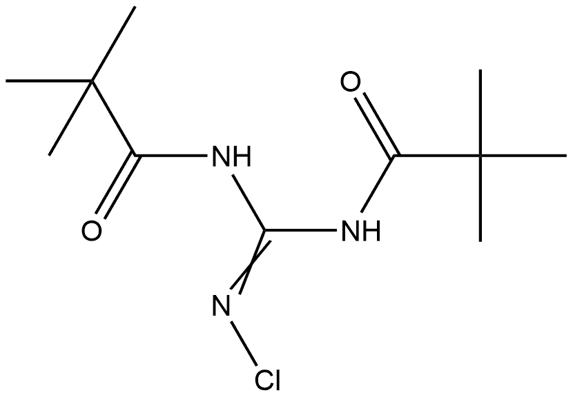 Propanamide, N,N'-(chlorocarbonimidoyl)bis[2,2-dimethyl Structural