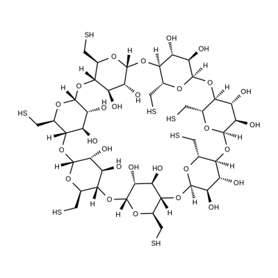 Heptakis-(6-Mercapto-6-deoxy)-beta-Cyclodextrin Structural