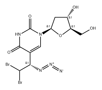 Uridine, 5-(1-azido-2,2-dibromoethyl)-2'-deoxy-, (S)- (9CI) Structural