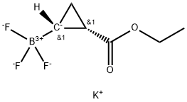 Borate(1-), [rel-(1R,2S)-2-(ethoxycarbonyl)cyclopropyl]trifluoro-, potassium (1:1), (T-4)- Structural