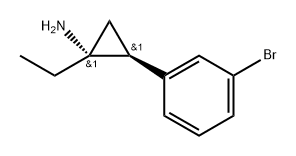 rel-(1R,2S)-2-(3-Bromophenyl)-1-ethylcyclopropanamine Structural
