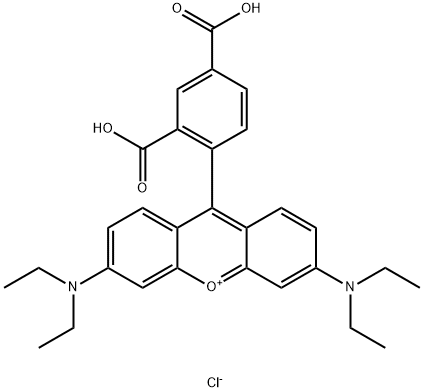 Xanthylium, 9-(2,4-dicarboxyphenyl)-3,6-bis(diethylamino)-, chloride (1:1) Structural