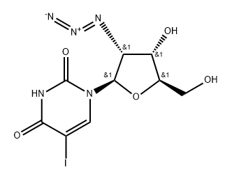 Uridine, 2'-azido-2'-deoxy-5-iodo- (9CI) Structural