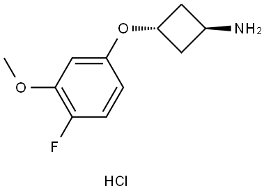 trans-3-(4-Fluoro-3-methoxyphenoxy)cyclobutan-1-amine hydrochloride Structural