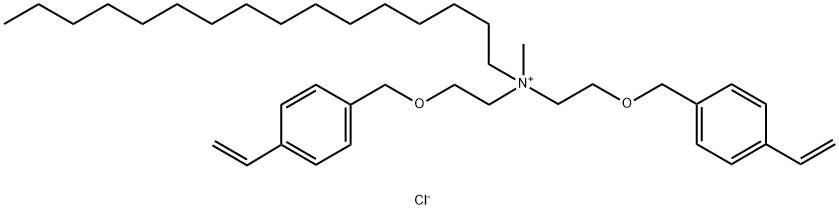 N,N-bis[2-[(4-ethenylphenyl)methoxy]ethyl]-N-methyl-1-hexadecanaminium chloride (1:1) Structural