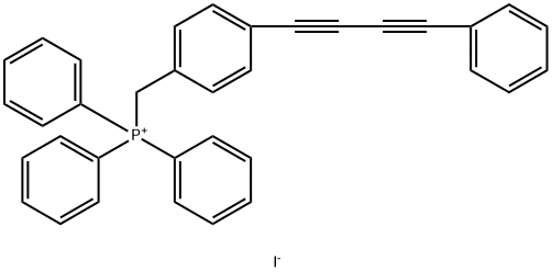 Phosphonium, triphenyl[[4-(4-phenyl-1,3-butadiyn-1-yl)phenyl]methyl]-, iodide (1:1) Structural