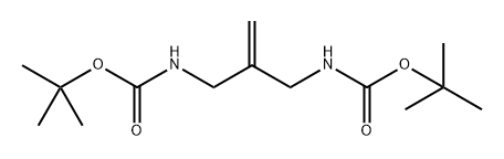 di-tert-butyl (2-methylenepropane-1,3-diyl)dicarbamate Structural