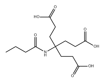 Heptanedioic acid, 4-(2-carboxyethyl)-4-[(1-oxobutyl)amino]- Structural