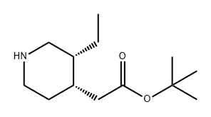 tert-butyl 2-[(3R,4S)-3-ethylpiperidin-4-yl]acetate Structural