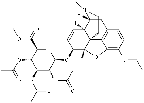 Ethyl Morphine 6-(Tri-O-acetylglucuronide Methyl Ester) Structural