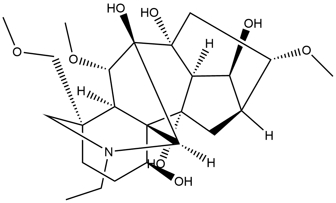 Aconitane-1,7,8,10,14-pentol, 20-ethyl-6,16-dimethoxy-4-(methoxymethyl)-, (1α,6β,14α,16β)- (9CI) Structural