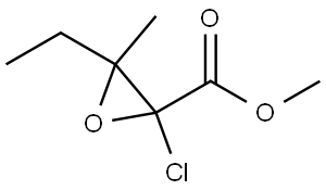 Methyl 2-chloro-3-ethyl-3-methyloxirane-2-carboxylate Structural
