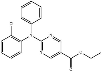 5-?Pyrimidinecarboxylic acid, 2-?[(2-?chlorophenyl)?phenylamino]?-?, ethyl ester Structural