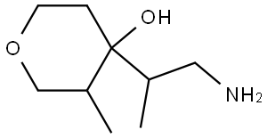4-(1-Aminopropan-2-yl)-3-methyloxan-4-ol Structural