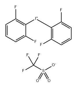 Iodonium, bis(2,6-difluorophenyl)-, 1,1,1-trifluoromethanesulfonate (1:1) Structural