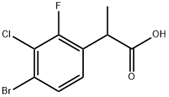 Benzeneacetic acid, 4-bromo-3-chloro-2-fluoro-α-methyl- Structural