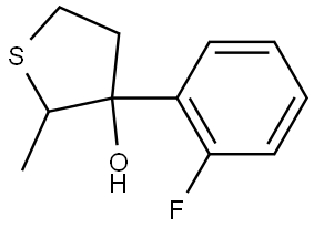 3-(2-Fluorophenyl)-2-methylthiolan-3-ol Structural