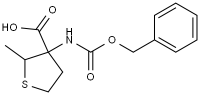 3-{[(Benzyloxy)carbonyl]amino}-2-methylthiolane-3-carboxylic acid Structural