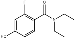 N,N-diethyl-2-fluoro-4-hydroxybenzamide Structural