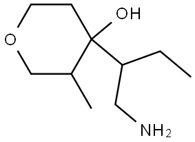 4-(1-Aminobutan-2-yl)-3-methyloxan-4-ol Structural