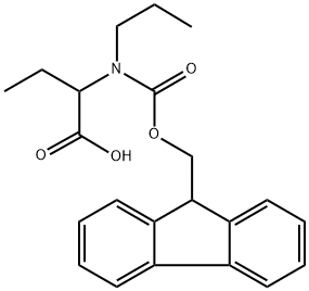 Butanoic acid, 2-[[(9H-fluoren-9-ylmethoxy)carbonyl]propylamino]- Structural