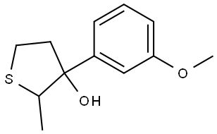 3-(3-Methoxyphenyl)-2-methylthiolan-3-ol Structural