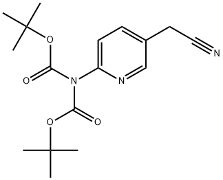 Imidodicarbonic acid, 2-[5-(cyanomethyl)-2-pyridinyl]-, 1,3-bis(1,1-dimethylethyl) ester Structural