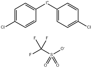 Iodonium, bis(4-chlorophenyl)-, 1,1,1-trifluoromethanesulfonate (1:1) Structural