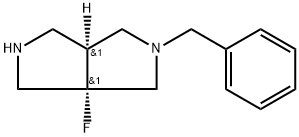 rel-(3aR,6aR)-2-Benzyl-3a-fluorooctahydropyrrolo[3,4-c]pyrrole Structural