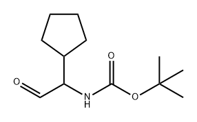 tert-butyl N-(1-cyclopentyl-2-oxoethyl)carbamate Structural