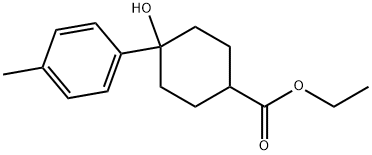 Ethyl 4-hydroxy-4-(4-methylphenyl)cyclohexanecarboxylate Structural