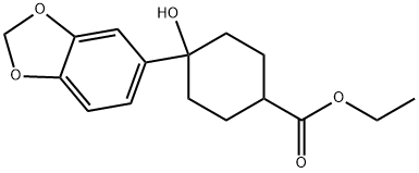 Ethyl 4-(1,3-benzodioxol-5-yl)-4-hydroxycyclohexanecarboxylate Structural