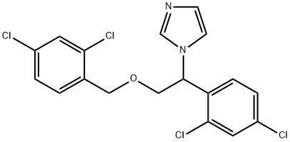 iso-Miconazole (1-[1-(2,4-Dichlorophenyl)-2-[(2,4-dichlorophenyl)methoxy]ethyl]-1H-imidazole) Structural