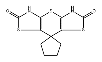 spiro[cyclopentane-1,8'-thiopyrano[2,3-d:6,5-d']bis(thiazole)]-2',6'-diol Structural