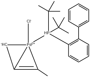 Palladium, [[1,1'-biphenyl]-2-ylbis(1,1-dimethylethyl)phosphine][(1,2,3-η)-2-buten-1-yl]chloro- Structural