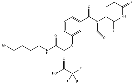 N-(4-aminobutyl)-2-((2-(2,6-dioxopiperidin-3-yl)-1,3-dioxoisoindolin-4-yl)oxy)acetamide TFA salt Structural