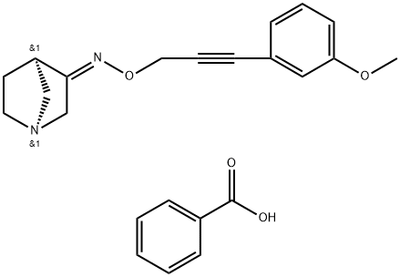 O-[(3-Methoxyphenyl)ethynyl]oxime-1-azabicyclo[2.2.1]heptan-3-one benzoate Structural