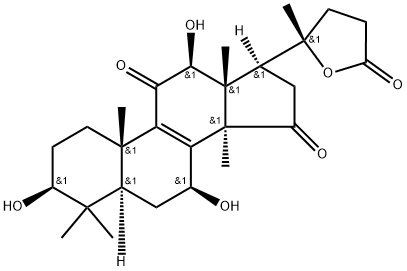 3β,7β,12β-trihydroxy-11,15-dioxo-lanosta-8-en-24→20 lactone Structural