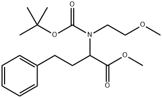 Benzenebutanoic acid, α-[[(1,1-dimethylethoxy)carbonyl](2-methoxyethyl)amino]-, methyl ester Structural