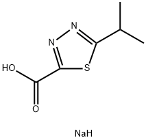 sodium 5-(propan-2-yl)-1,3,4-thiadiazole-2-carboxylate Structural