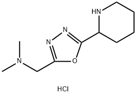 dimethyl({[5-(piperidin-2-yl)-1,3,4-oxadiazol-2-yl]methyl})amine dihydrochloride Structural