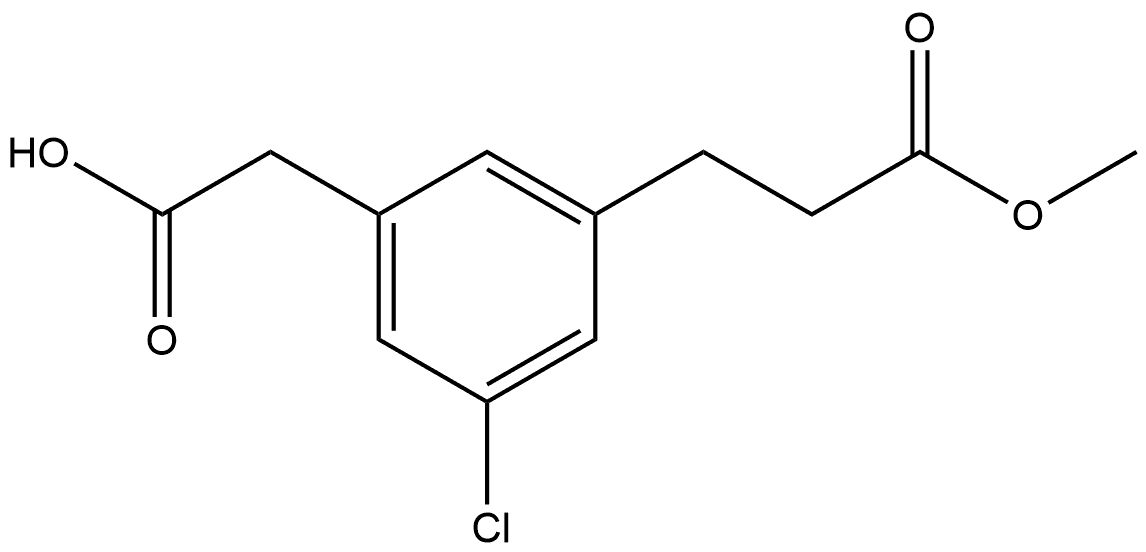 Methyl 3-(3-(carboxymethyl)-5-chlorophenyl)propanoate Structural